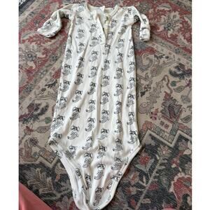 Kate Quinn Night Gown Kitty Cat Mermaids Print Henley ls Size 0-3 Months Black
